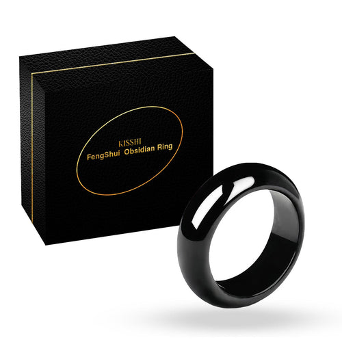 💜🤍Kisshi™FengShui Obsidian Ring