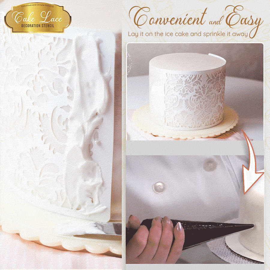 Cake Lace Decoration Stencil (Set of 10)