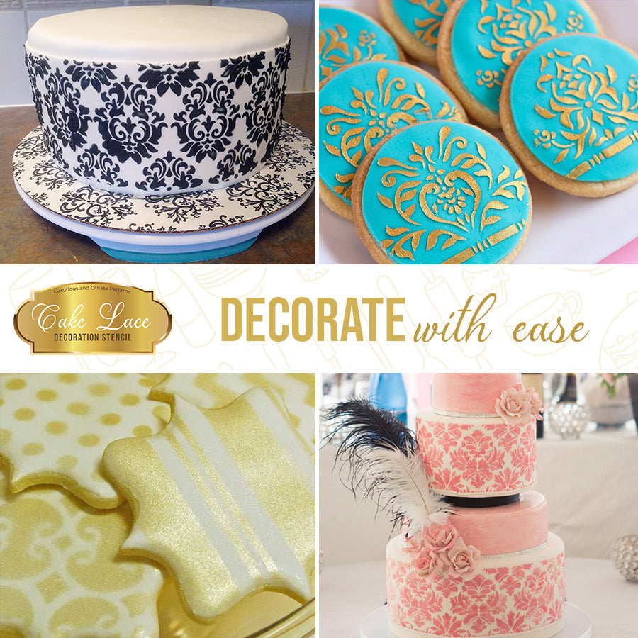 Cake Lace Decoration Stencil (Set of 10)